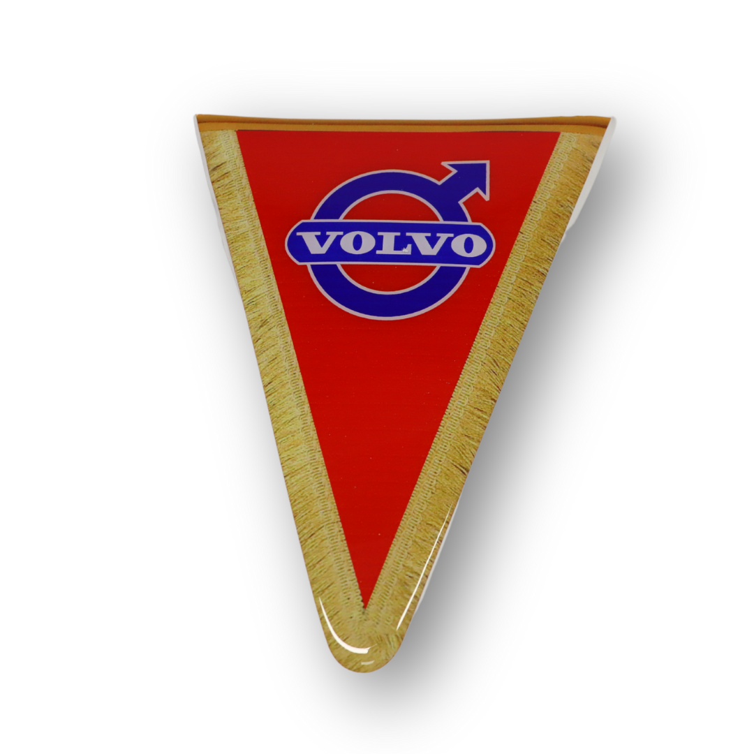 Декоративная  наклейка треугольная надпись VOLVO красная