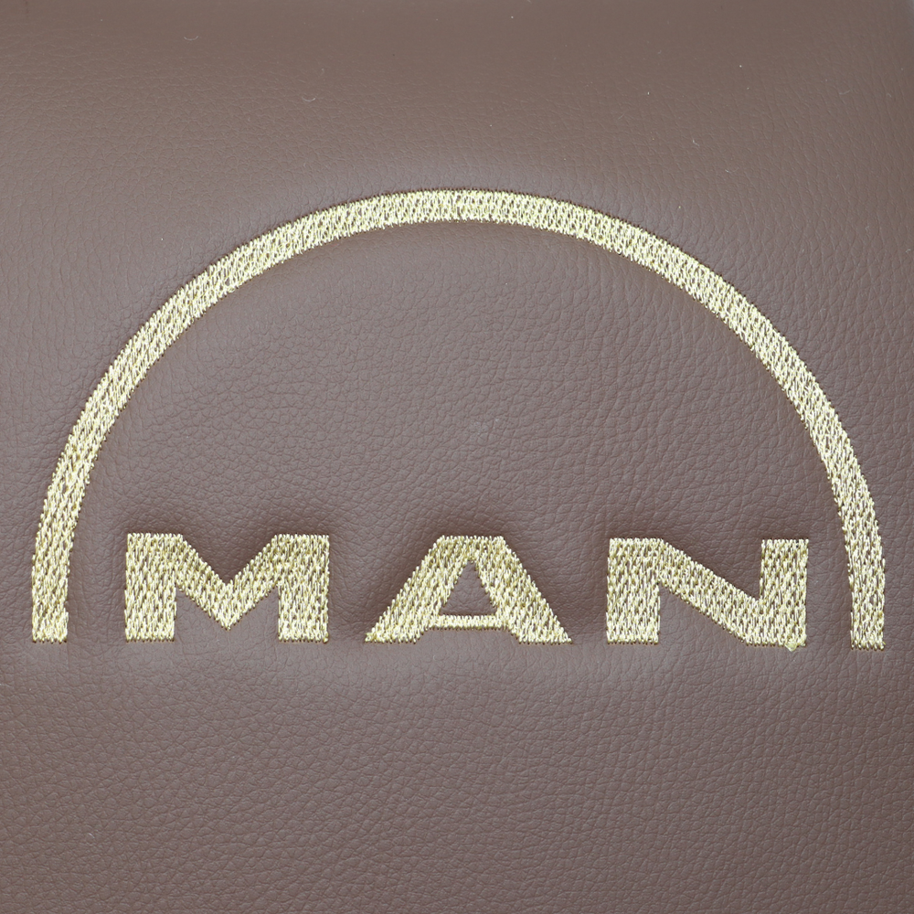 Чехол на сиденья MAN TGX,TGA,TGL,TGM,TGS; (2007-2020) 1 ремень, водитель (Низкий) пассажир (Высокий) 002352 коричневый