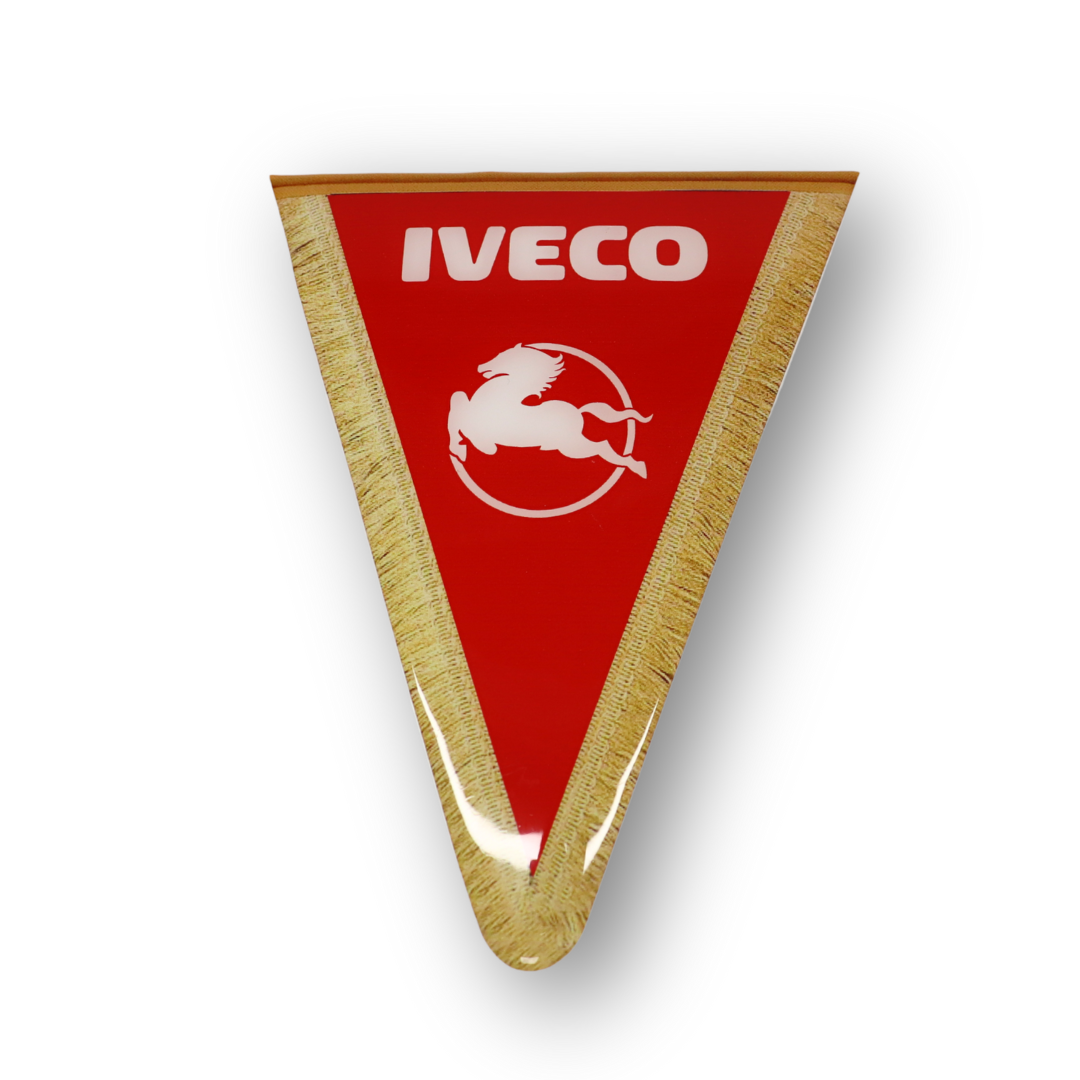 Декоративная  наклейка треугольная надпись IVECO красная