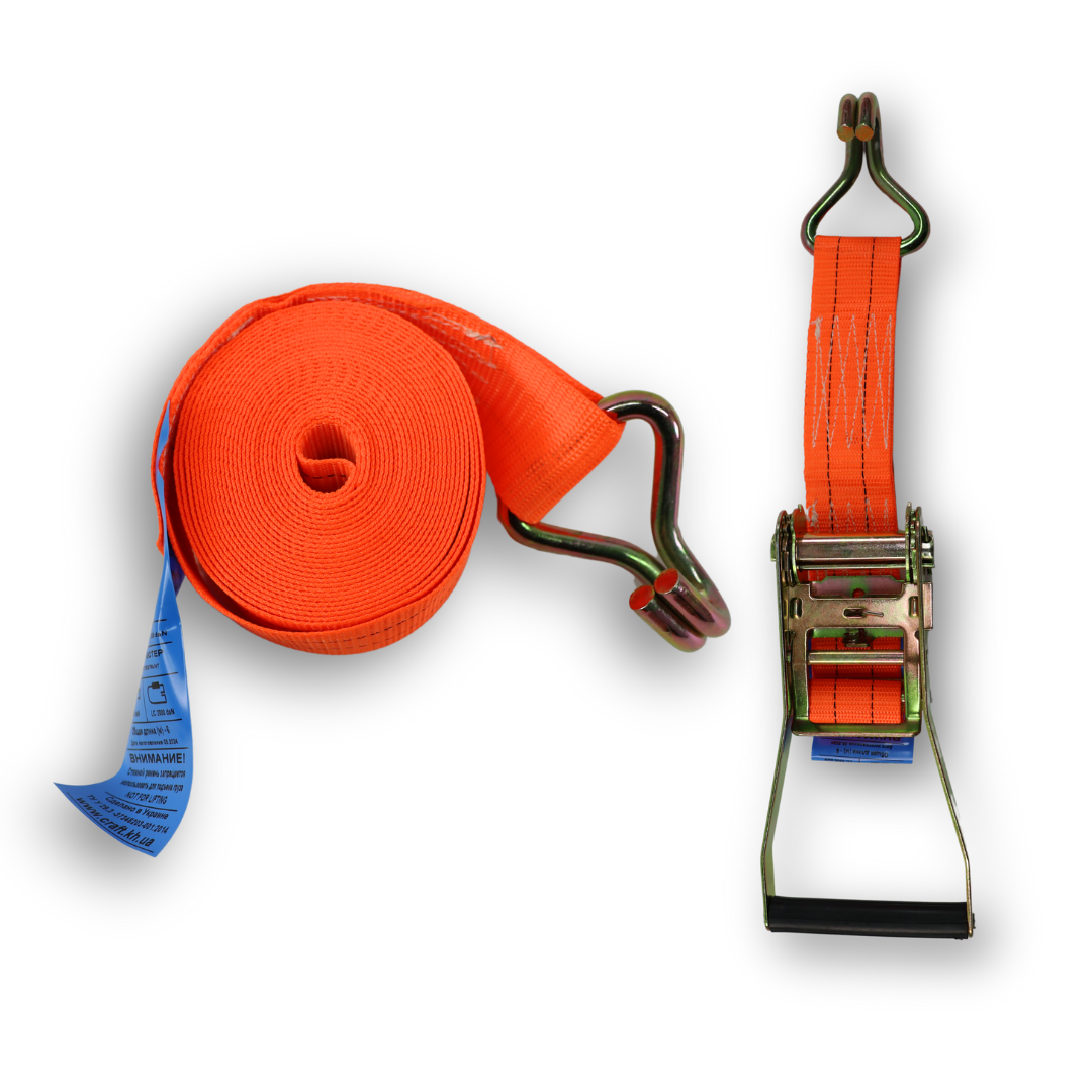 Стяжной ремень 100% полиэстер 2т 6м (12шт.) Стяжной ремень 100% полиэстер 2т 6м (12шт.)