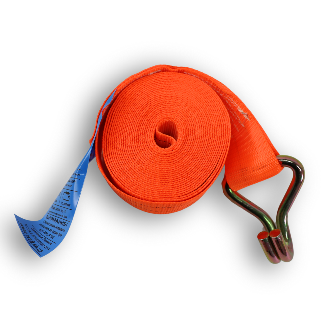 Стяжной ремень 100% полиэстер 2т 6м (12шт.) Стяжной ремень 100% полиэстер 2т 6м (12шт.)