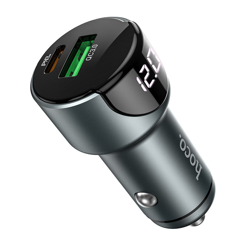 Вольтметр 12-24 V (в прикуриватель + 1разъем usb + type-C)