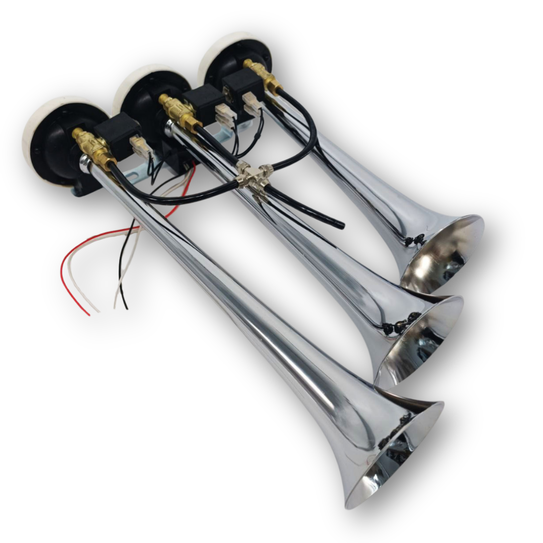 Сигнал хром 3 дудки 24V \300mm\FR\