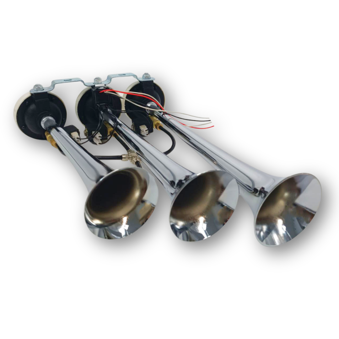 Сигнал хром 3 дудки 24V \300mm\FR\