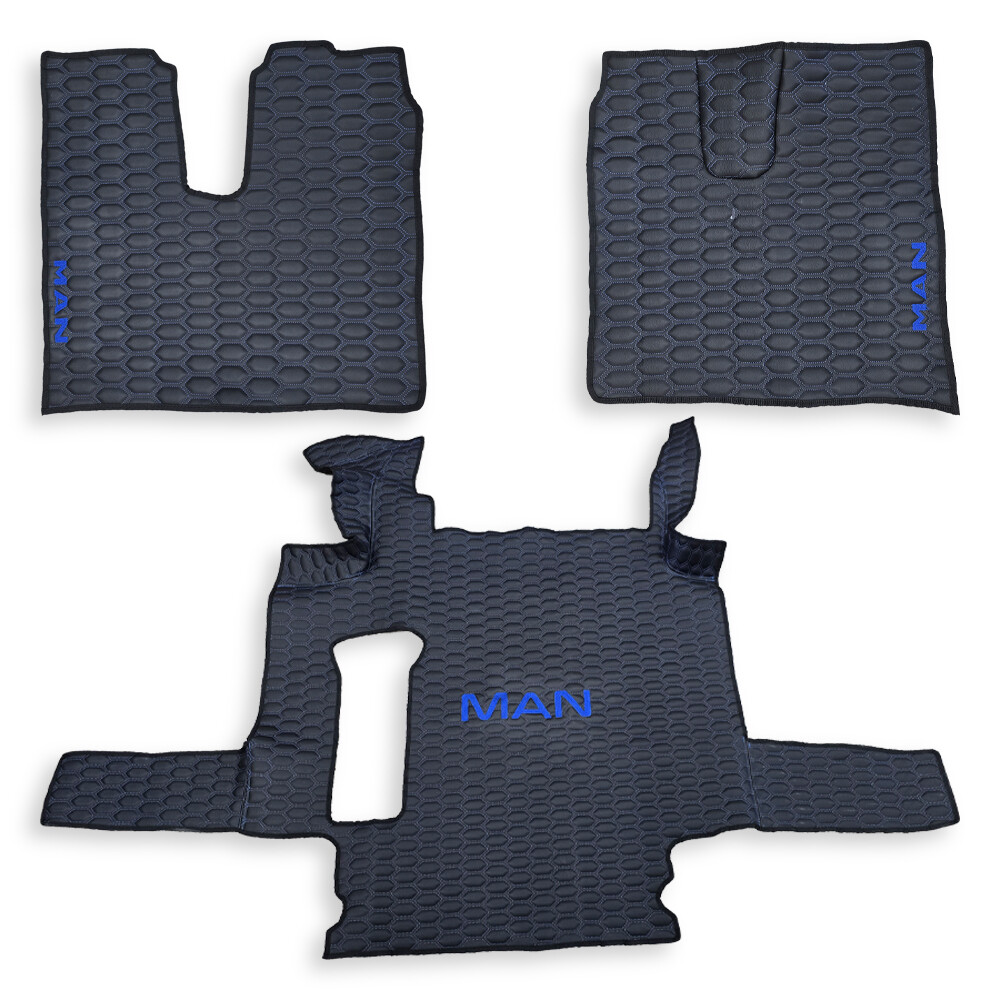 Коврик Экокожа MAN TGX 2008 -2017; 2 ящ., АКПП, МКПП, черный, АСП