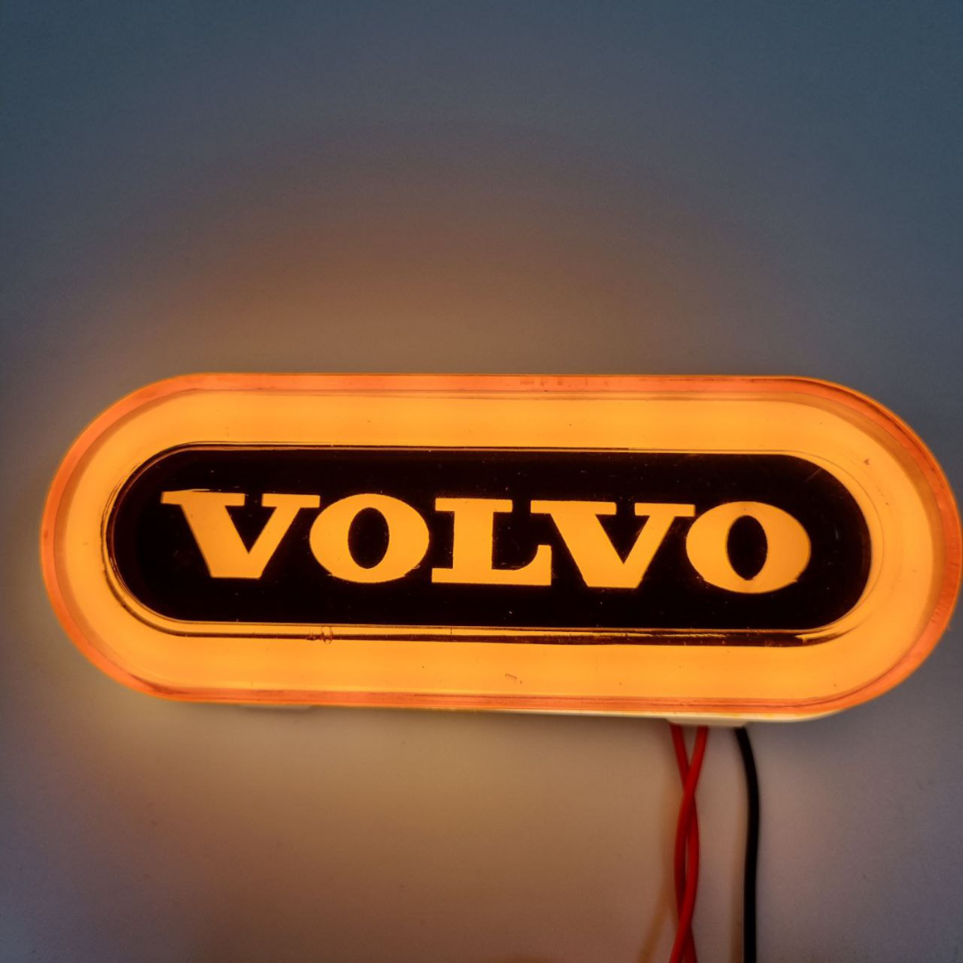Фонарь габаритный NEON  с логотипом "VOLVO"желтый \с креплением \
