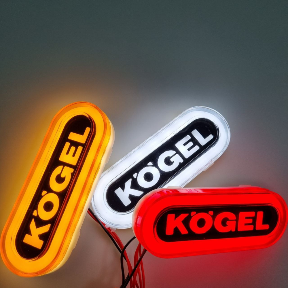 Фонарь габаритный NEON  с логотипом "KOGEL"желтый \с креплением \