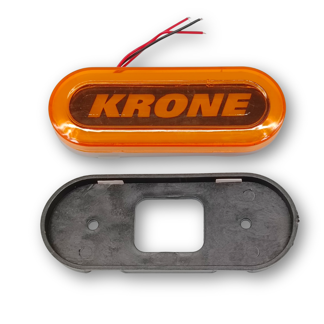 Фонарь габаритный NEON  с логотипом "KRONE"желтый \с креплением \