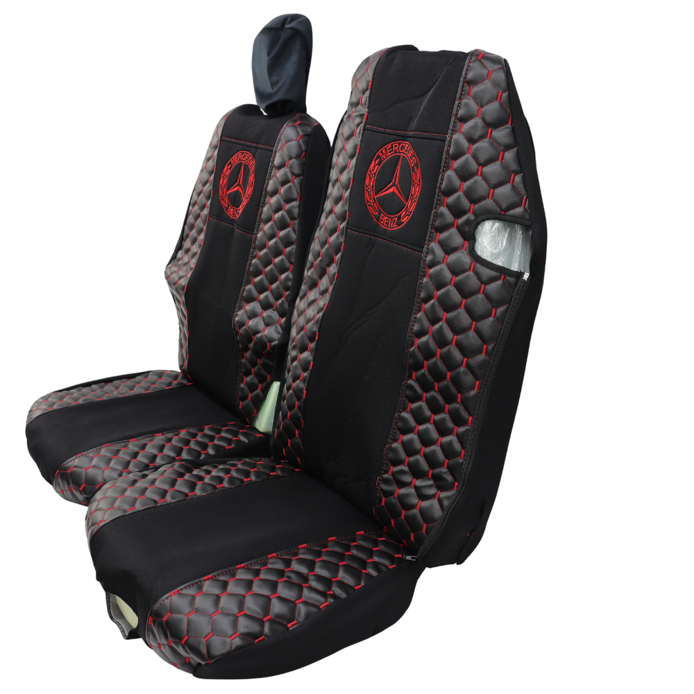 Чехол на сиденья Экокожа MERCEDES Atego вод.пилот с ремнем - пасс.с подгол. черный Чехол на сиденья Экокожа MERCEDES Atego вод.пилот с ремнем - пасс.с подгол. черный