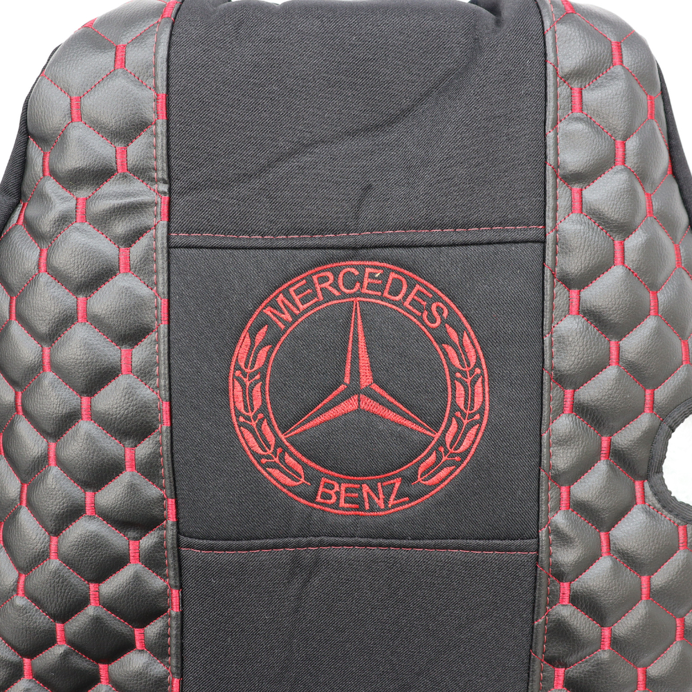 Чехол на сиденья Экокожа MERCEDES Atego вод.пилот с ремнем - пасс.с подгол. черный Чехол на сиденья Экокожа MERCEDES Atego вод.пилот с ремнем - пасс.с подгол. черный