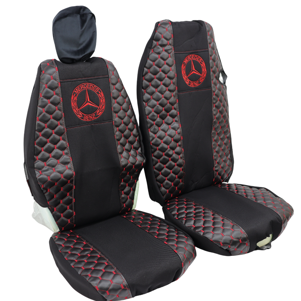 Чехол на сиденья Экокожа MERCEDES Atego вод.пилот с ремнем - пасс.с подгол. черный Чехол на сиденья Экокожа MERCEDES Atego вод.пилот с ремнем - пасс.с подгол. черный