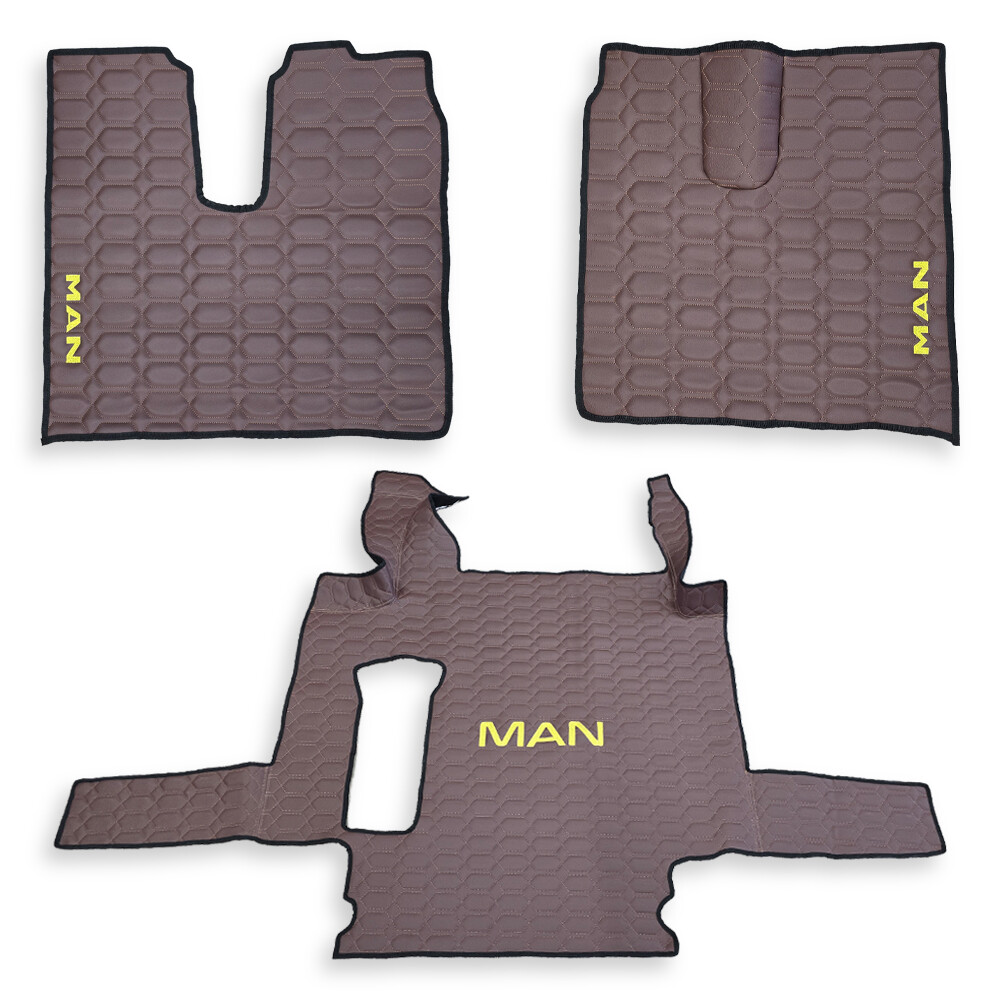Коврик Экокожа MAN TGX 2008 -2017; 2 ящ.,АКПП,МКПП, коричневый, АСП Коврик Экокожа MAN TGX 2008 -2017; 2 ящ.,АКПП,МКПП, коричневый, АСП