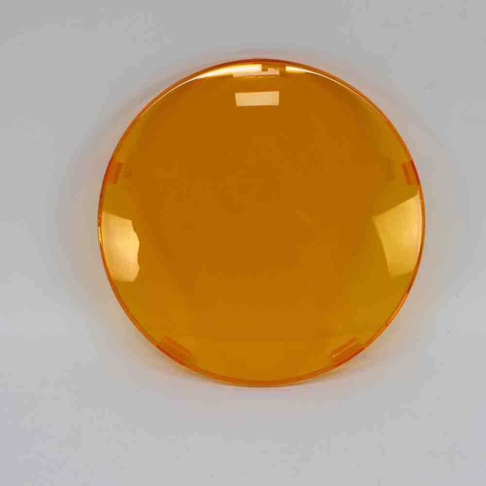 Стекло защитное доп.фары круглое желтое Pollux9+