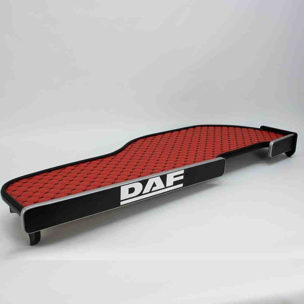 Полиця кабіни довга DAF 106 червона\ST- Екошкіра стежка\ Полиця кабіни довга DAF 106 червона\ST- Екошкіра стежка\