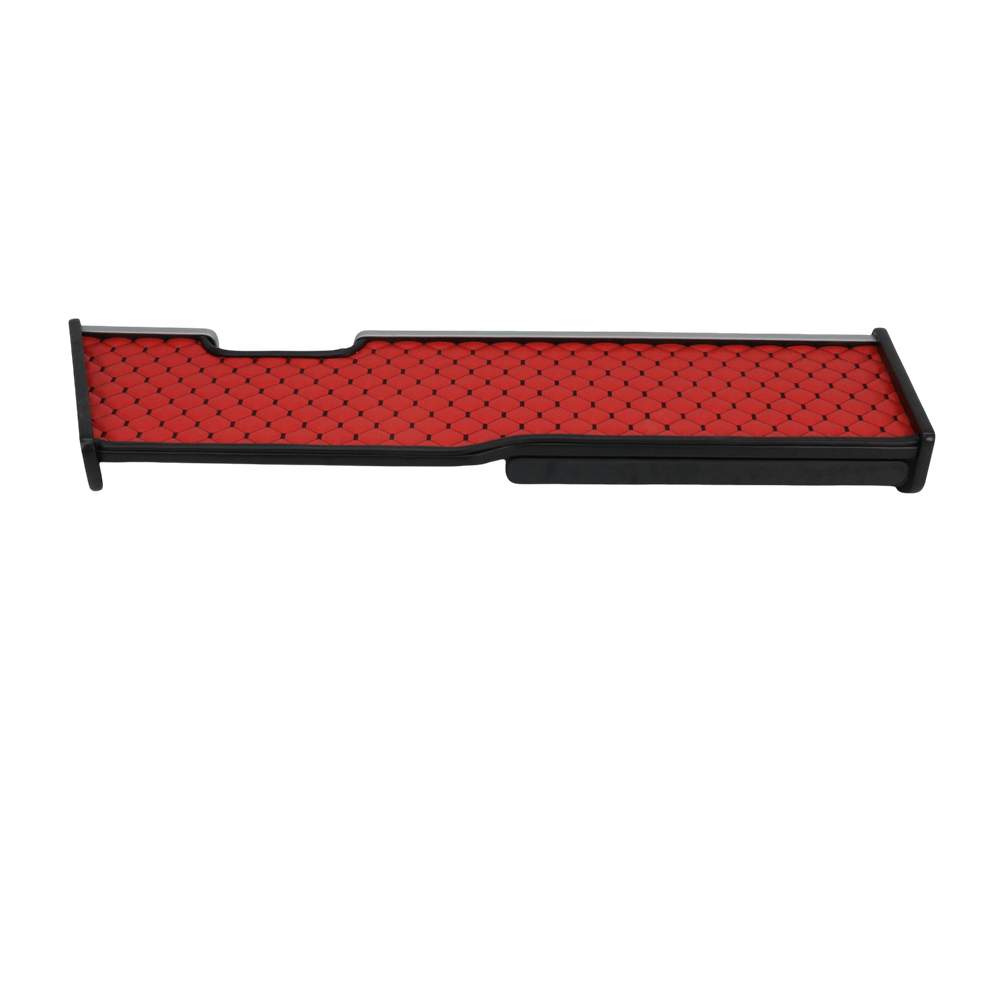 Полка кабины длинная MAN TGX красная\с вырезом под датчик полос\Euro6\ST- Экокожа стёжка\