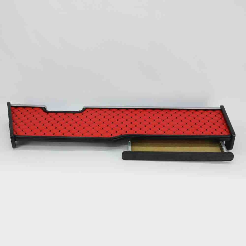 Полка кабины длинная MAN TGX красная\с вырезом под датчик полос\Euro6\ST- Экокожа стёжка\