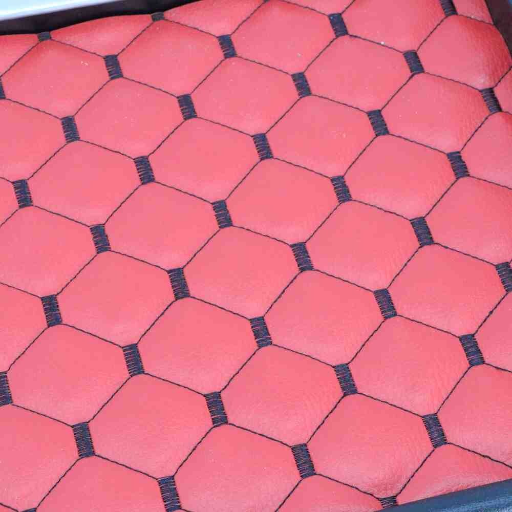 Полка кабины длинная MAN TGX красная\с вырезом под датчик полос\Euro6\ST- Экокожа стёжка\