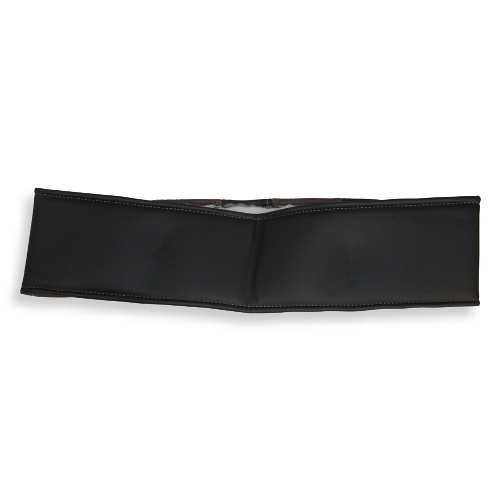 Оплетка руля Экокожа Ø 45см - черная с коричневыми вставками Оплетка руля Экокожа Ø 45см - черная с коричневыми вставками