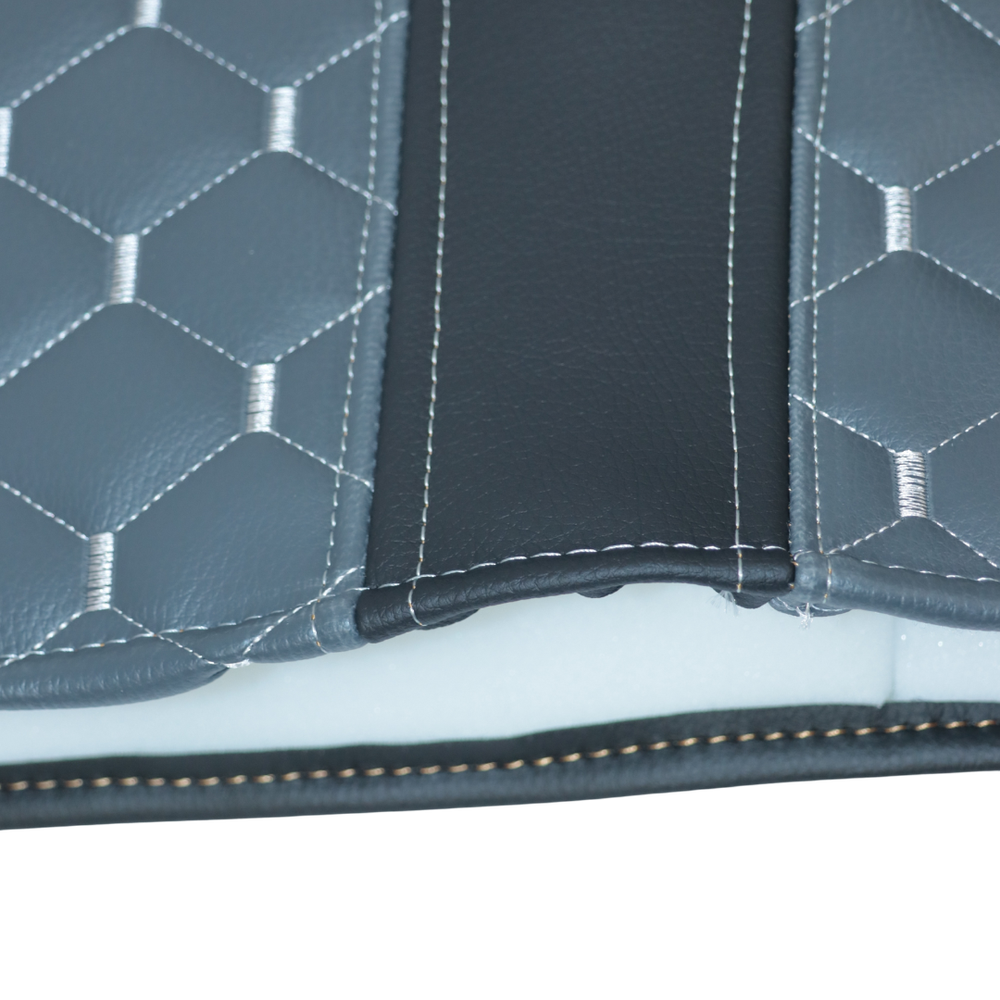 Оплетка руля Экокожа Ø 45см - черная с серыми вставками Оплетка руля Экокожа Ø 45см - черная с серыми вставками