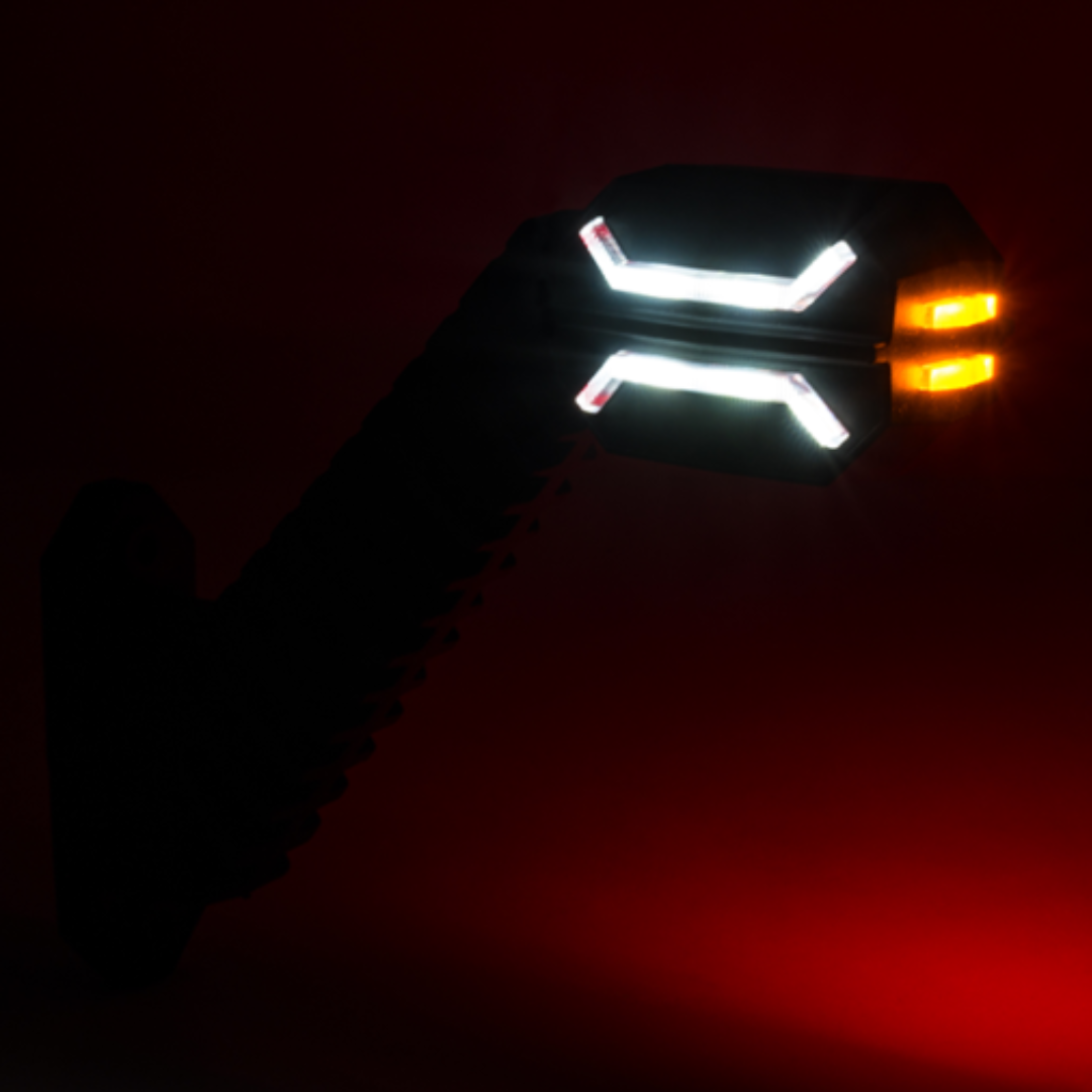 Фонарь габаритный рог LED 12-24 V трехцветный \ Dragon \HORPOL\ прав.