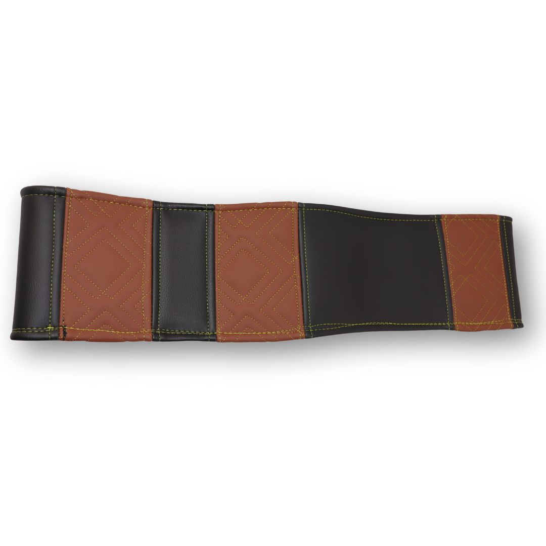 Оплетка руля Экокожа Ø 46см - черная с коричневыми вставками Оплетка руля Экокожа Ø 46см - черная с коричневыми вставками