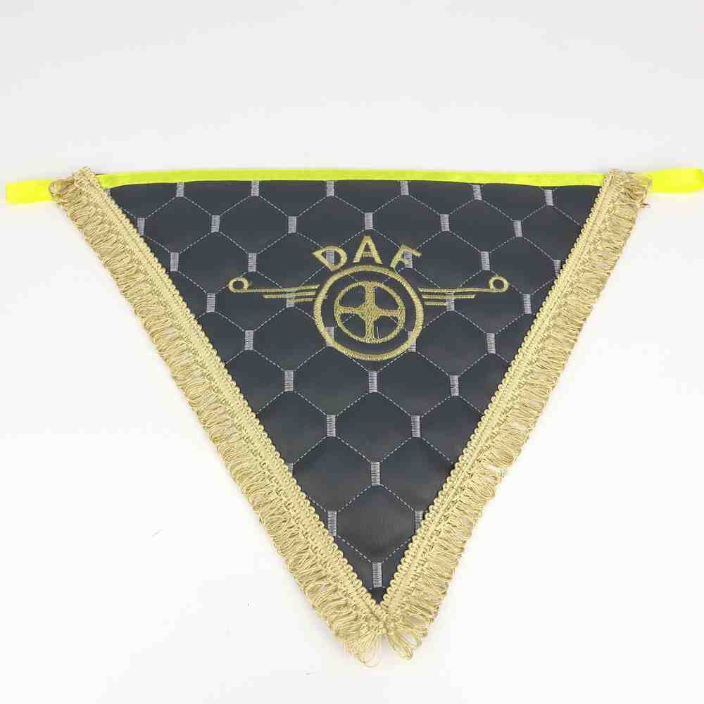 Вымпел треугольный экокожа DAF серый