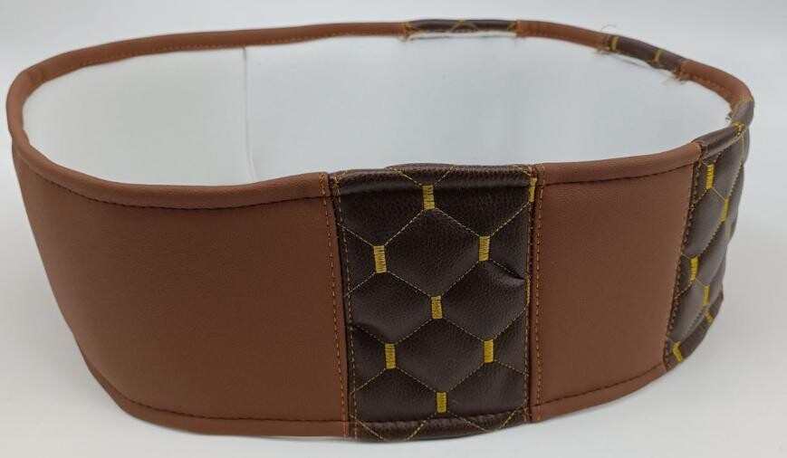 Оплетка руля Экокожа Ø 50см - коричневая с коричневыми вставками Оплетка руля Экокожа Ø 50см - коричневая с коричневыми вставками