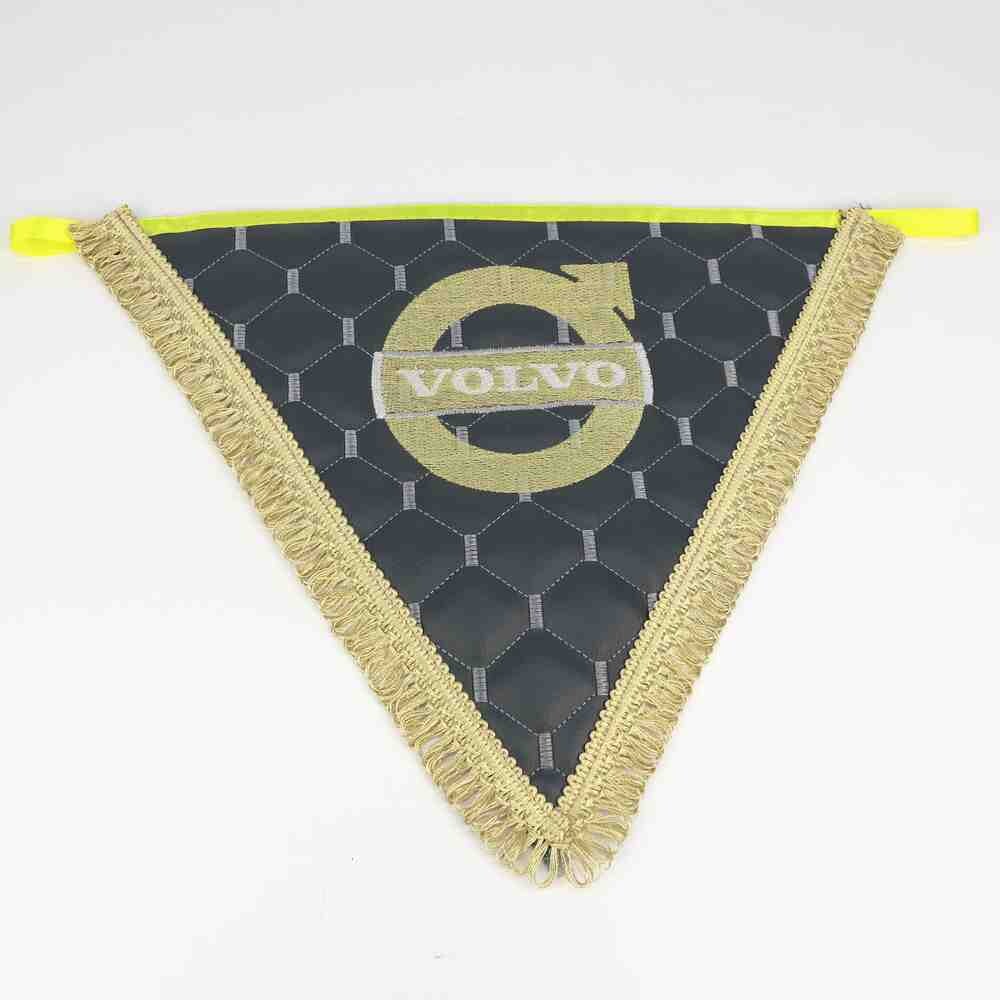 Вымпел треугольный экокожа VOLVO серый