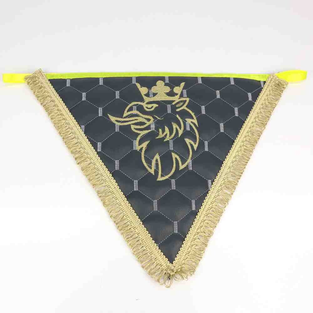 Вымпел треугольный экокожа SCANIA серый