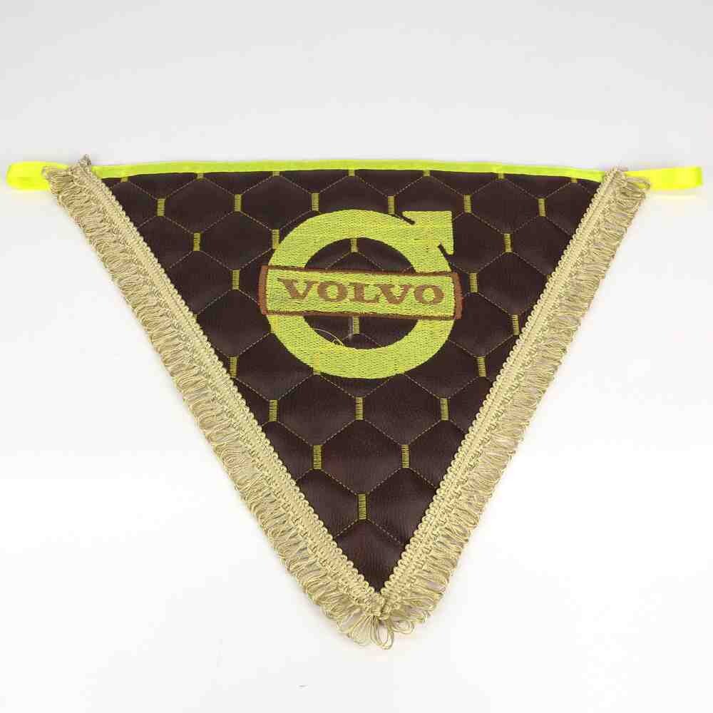 Вымпел треугольный экокожа VOLVO коричневый
