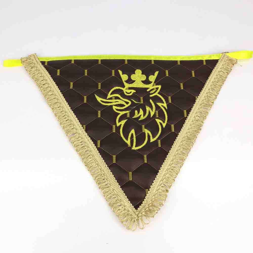 Вымпел треугольный экокожа SCANIA коричневый