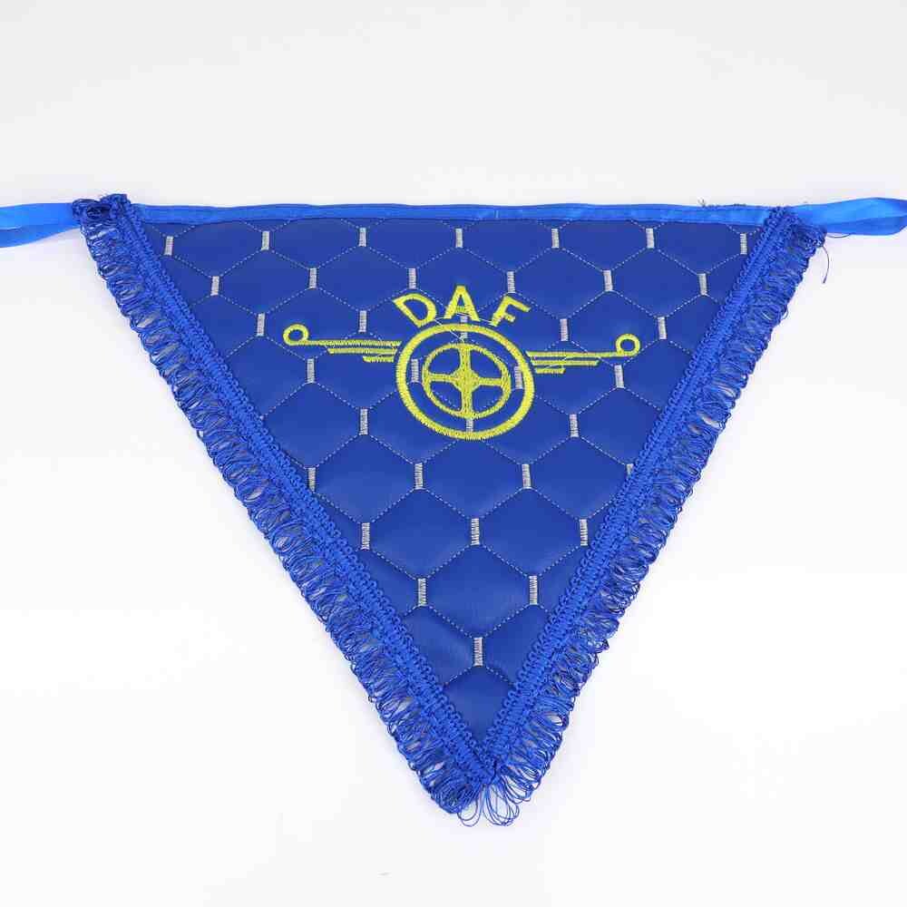 Вымпел треугольный экокожа DAF синий