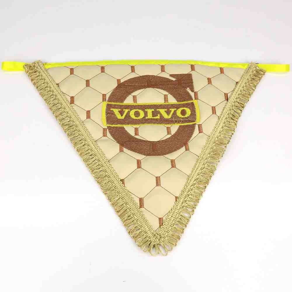 Вымпел треугольный экокожа VOLVO бежевый