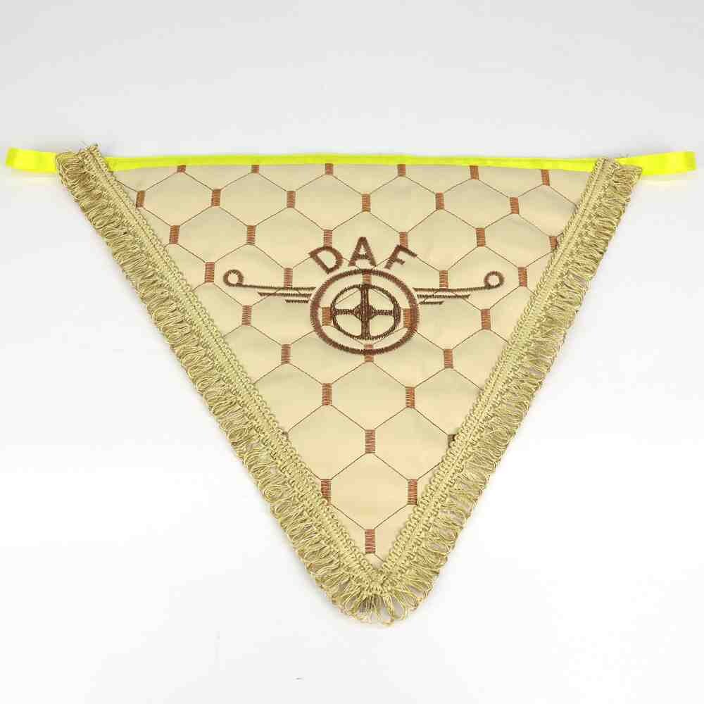 Вымпел треугольный экокожа DAF бежевый