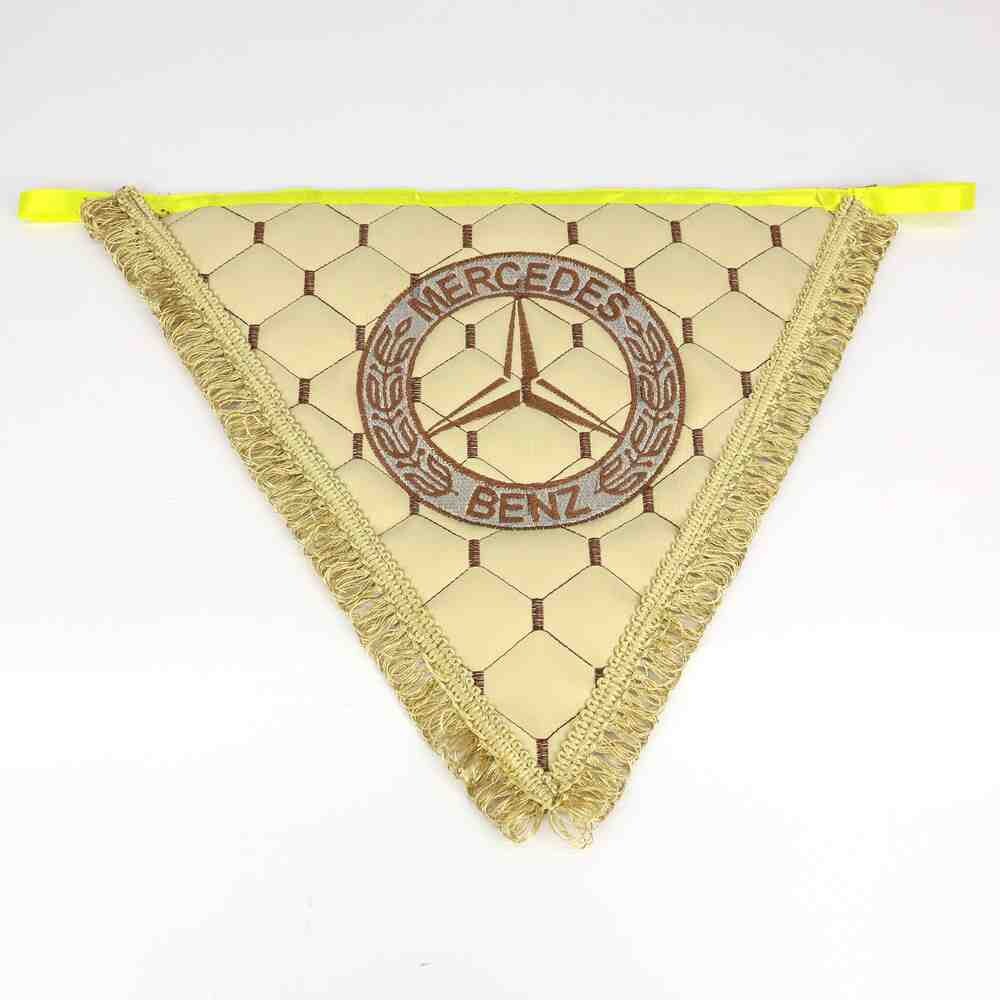 Вымпел треугольный экокожа MERCEDES бежевый