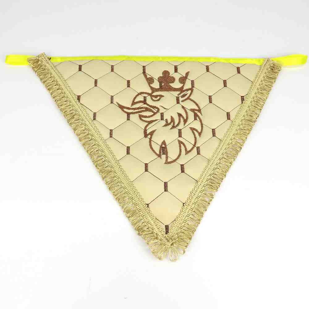 Вымпел треугольный экокожа SCANIA бежевый