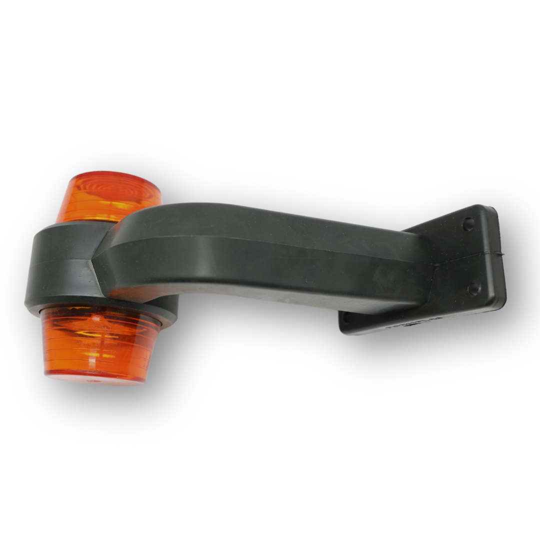 Фонарь габаритный рог LED кривой 18 диодов \желтый-желтый \F.PLAS\ Фонарь габаритный рог LED кривой 18 диодов \желтый-желтый \F.PLAS\