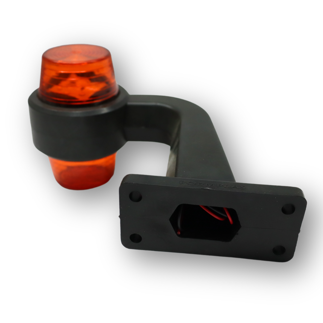 Фонарь габаритный рог LED кривой 18 диодов \желтый-желтый \F.PLAS\ Фонарь габаритный рог LED кривой 18 диодов \желтый-желтый \F.PLAS\