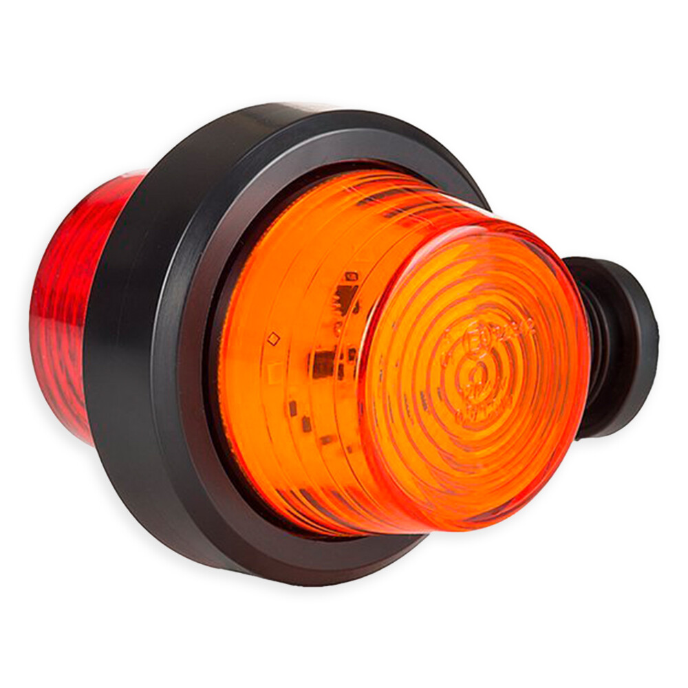Фонарь габаритный рог LED желто-красный 107мм 12/24V HORPOL Фонарь габаритный рог LED желто-красный 107мм 12/24V HORPOL