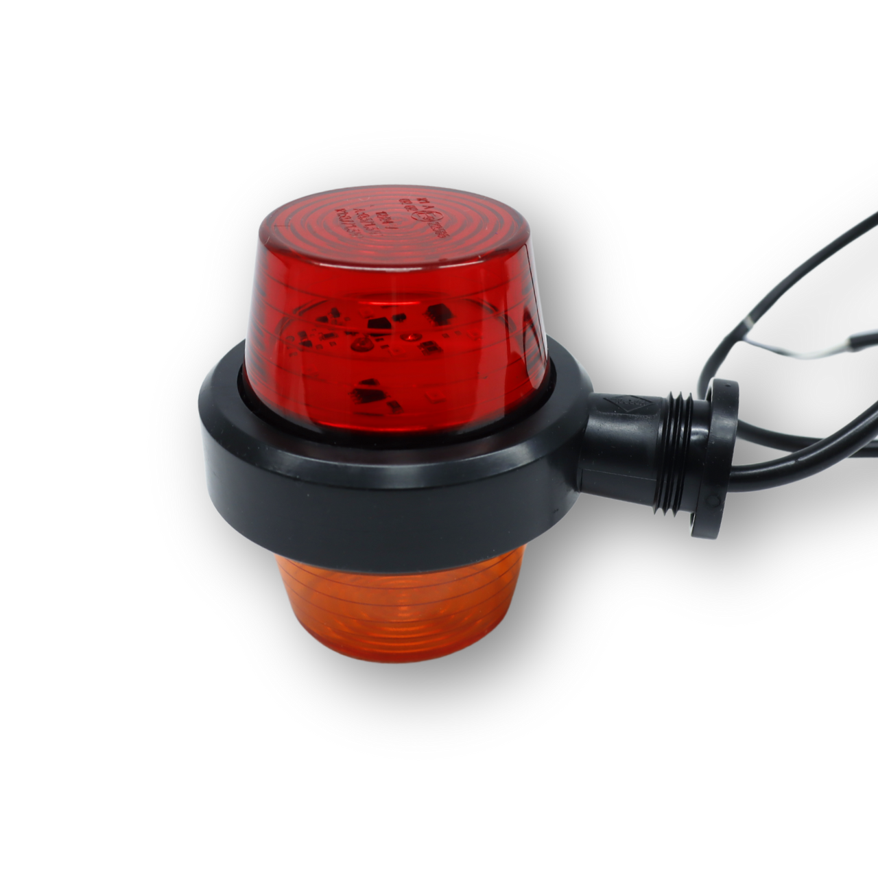 Фонарь габаритный рог LED желто-красный 107мм 12/24V HORPOL Фонарь габаритный рог LED желто-красный 107мм 12/24V HORPOL