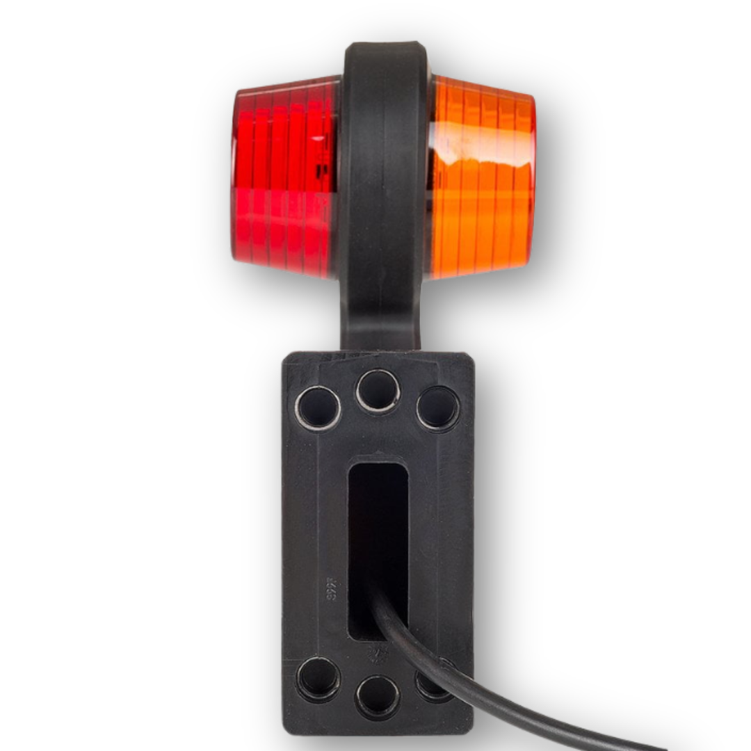 Фонарь габаритный рог NEON кривой желто-красный 192,5мм 12/24V \левый\ HORPOL Фонарь габаритный рог NEON кривой желто-красный 192,5мм 12/24V \левый\ HORPOL