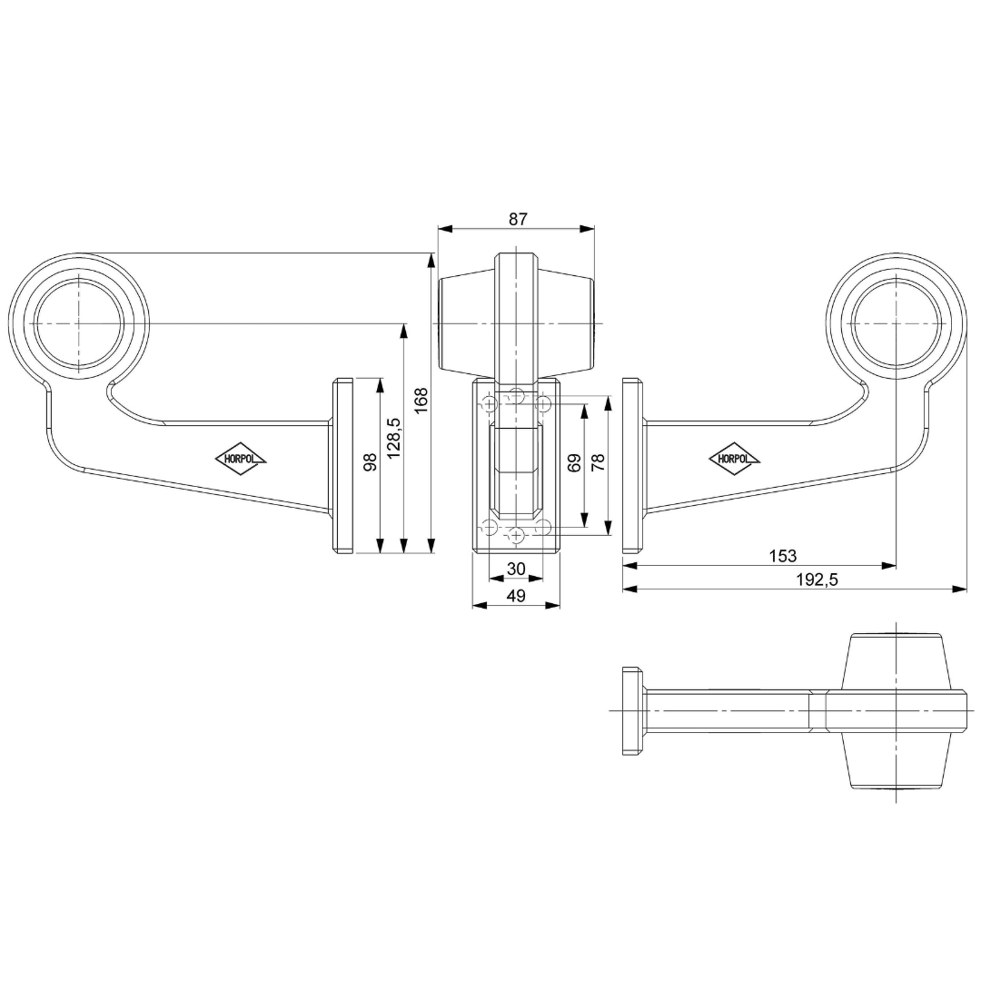 Фонарь габаритный рог NEON кривой желто-красный 192,5мм 12/24V \левый\ HORPOL Фонарь габаритный рог NEON кривой желто-красный 192,5мм 12/24V \левый\ HORPOL