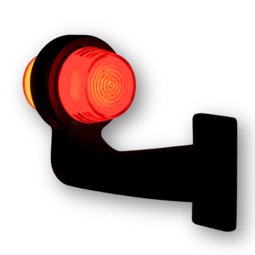 Фонарь габаритный рог NEON кривой желто-красный 192,5мм 12/24V \левый\ HORPOL Фонарь габаритный рог NEON кривой желто-красный 192,5мм 12/24V \левый\ HORPOL