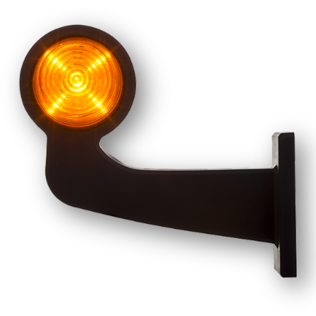 Фонарь габаритный рог LED кривой желто-желтый 192,5мм 12/24V \лев.-прав.\HORPOL Фонарь габаритный рог LED кривой желто-желтый 192,5мм 12/24V \лев.-прав.\HORPOL