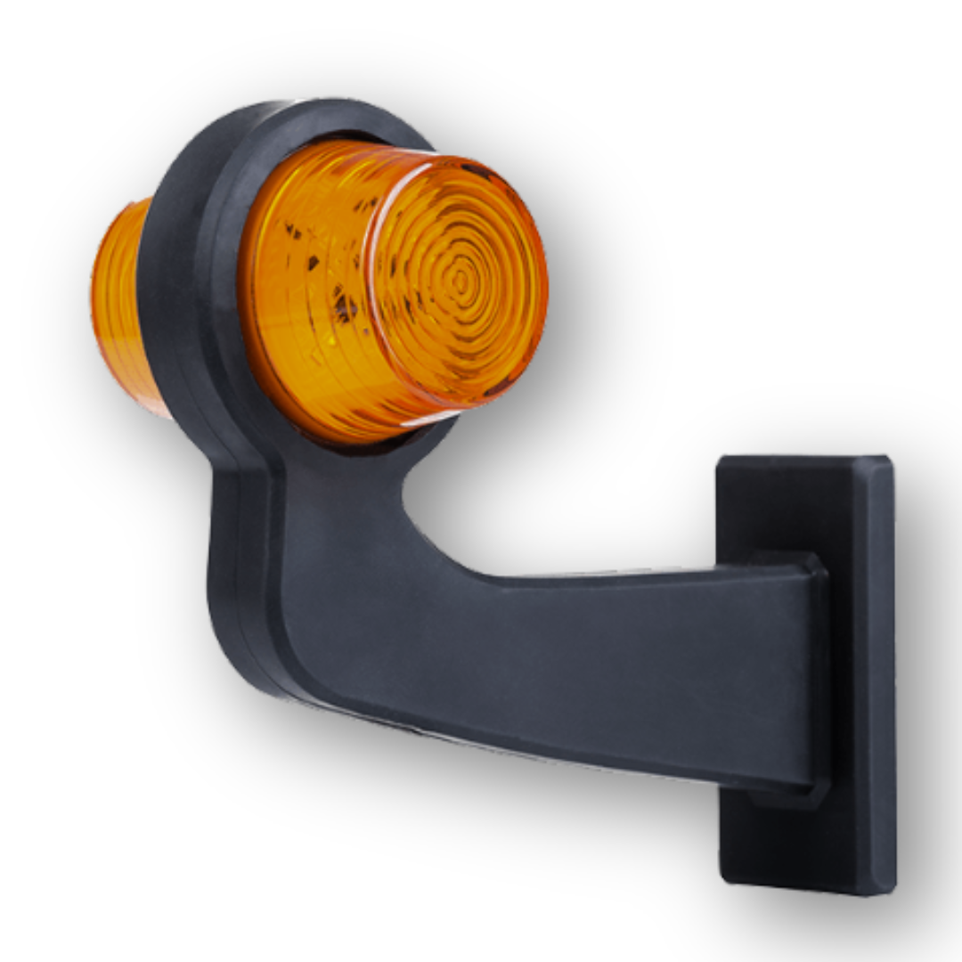 Фонарь габаритный рог LED кривой желто-желтый 192,5мм 12/24V \лев.-прав.\HORPOL Фонарь габаритный рог LED кривой желто-желтый 192,5мм 12/24V \лев.-прав.\HORPOL