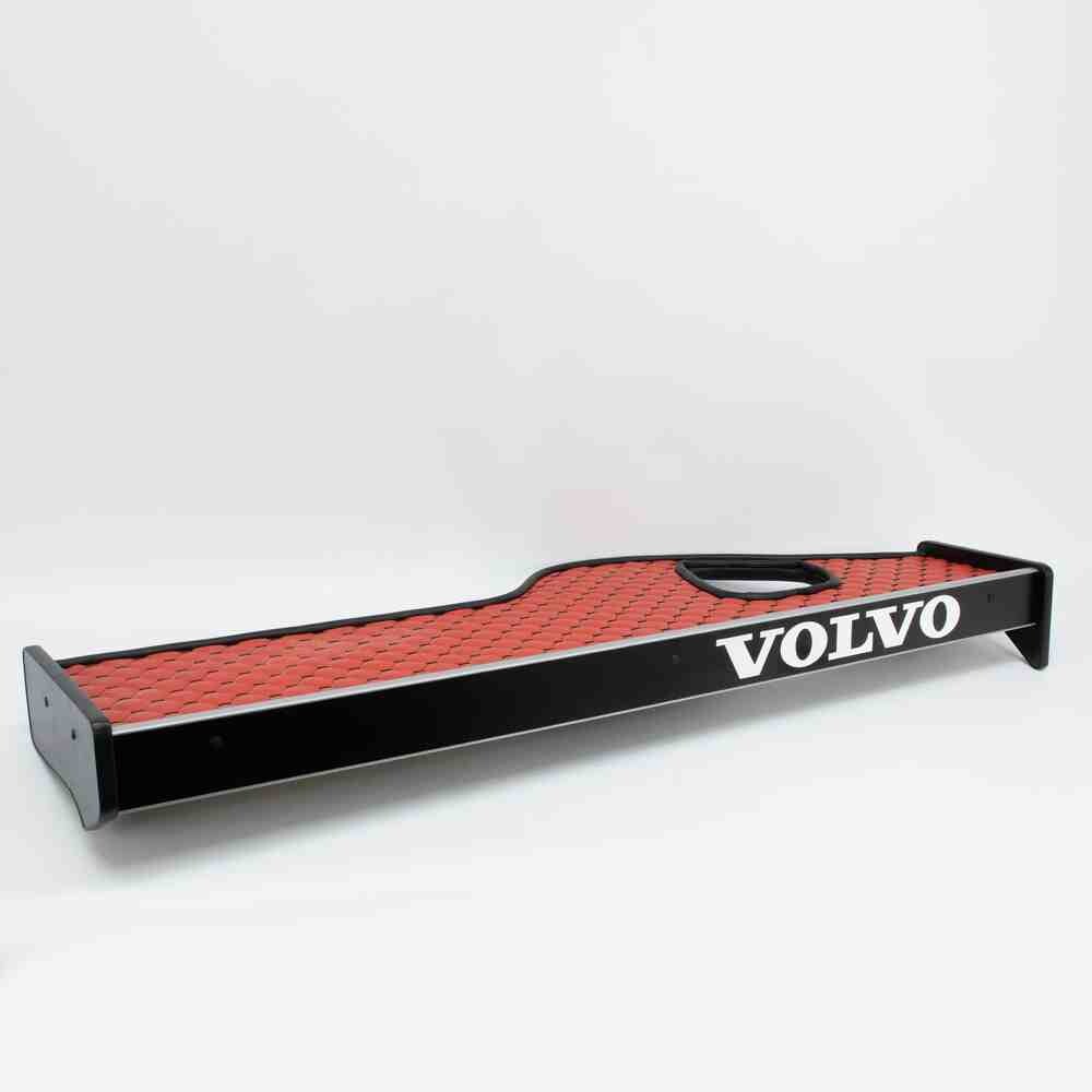 Полиця кабіни довга VOLVO FH 12\16 з 2002р. червона\ST- Екошкіра стежка\ Полиця кабіни довга VOLVO FH 12\16 з 2002р. червона\ST- Екошкіра стежка\