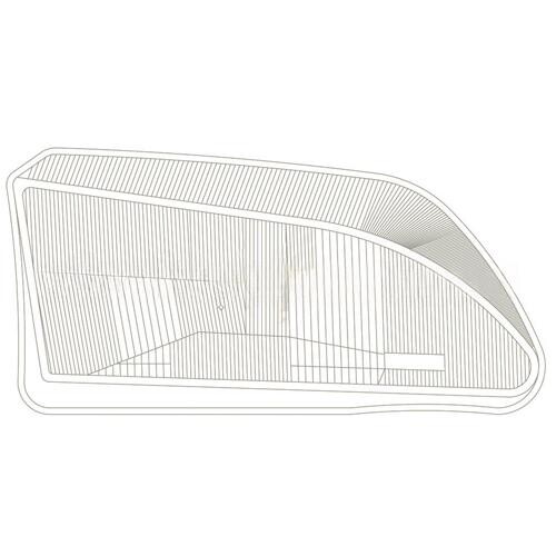 Стекло фары PEUGEOT PARTNER HEADLIGHT; правое(AYFAR)