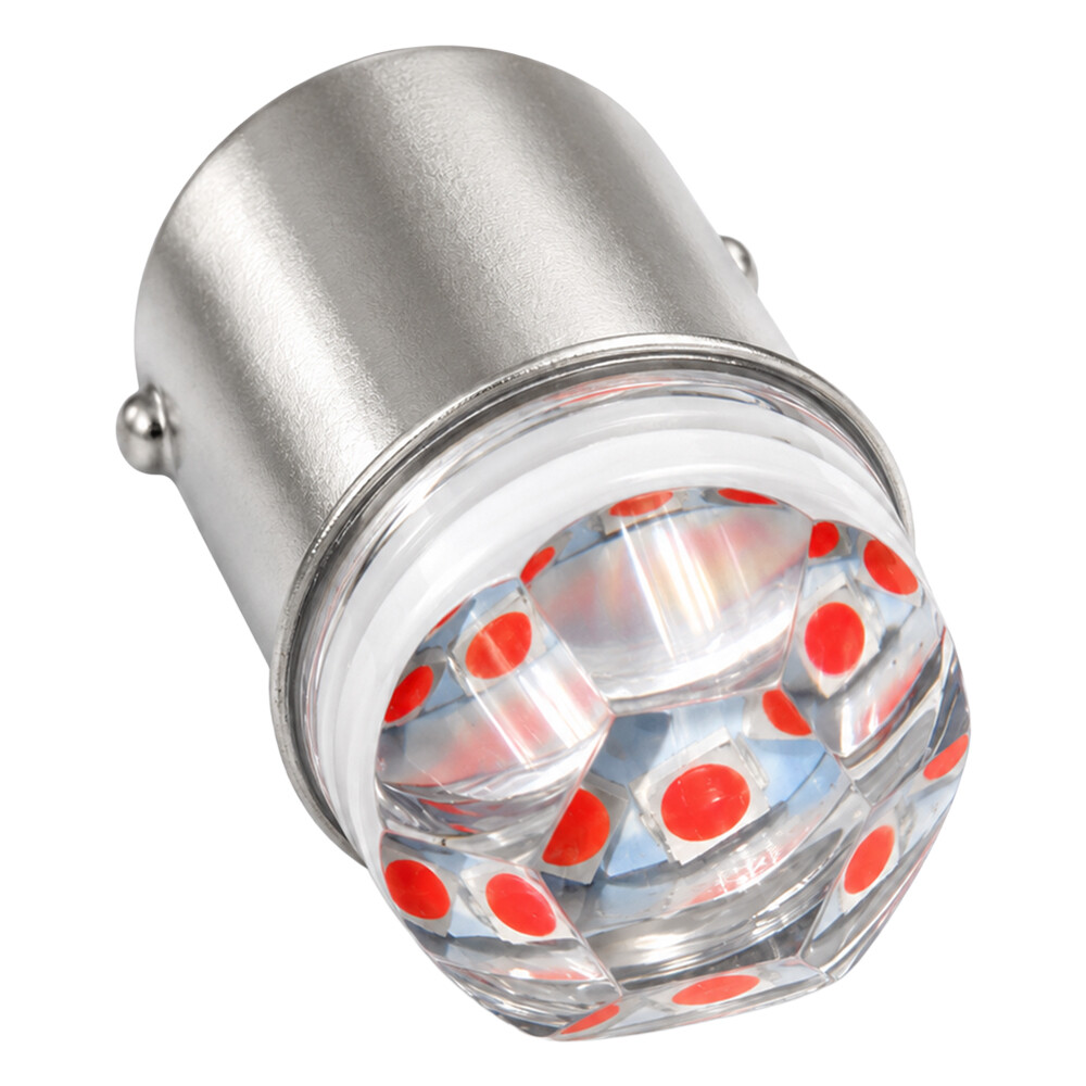 Лампочка LED FLASH 24V 9 діодів червона стробоскоп BA15s