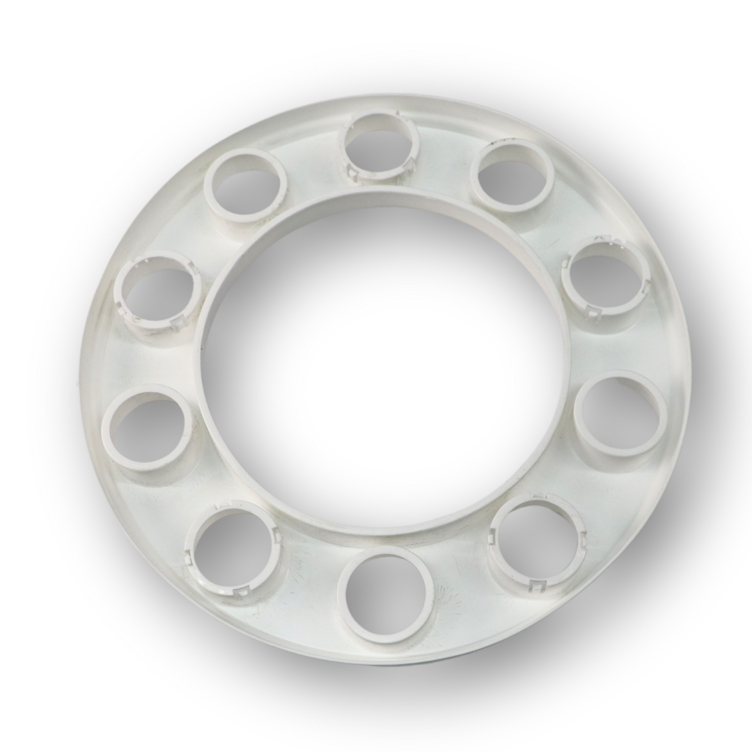 Колпак колеса "корона" 22,5 белый пластик