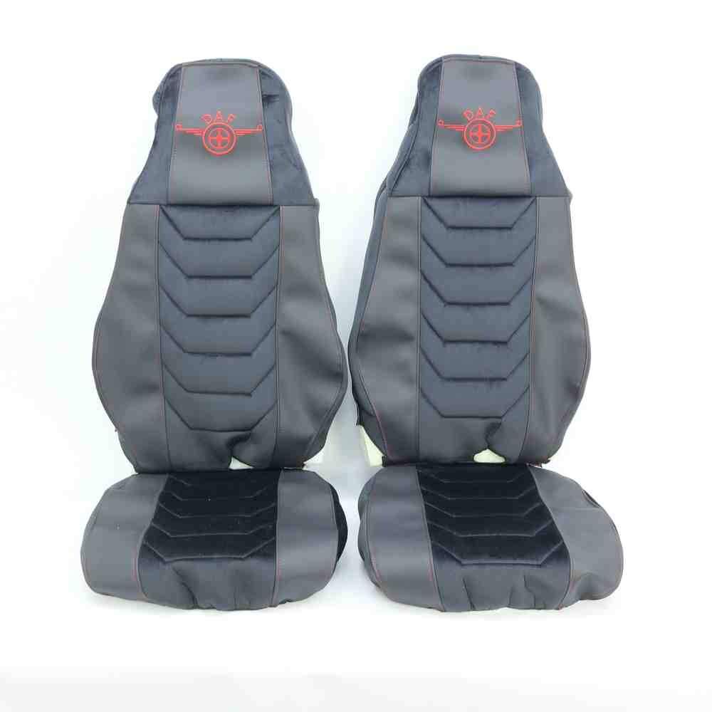 Чохол на сидіння Chess DAF XF95 105 CF85 75 65 LF (2002-2012) шкіра-велюр чорний